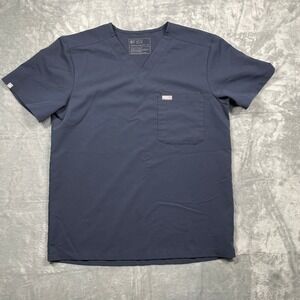 FIGS Women's Navy V-Neck Scrub Top